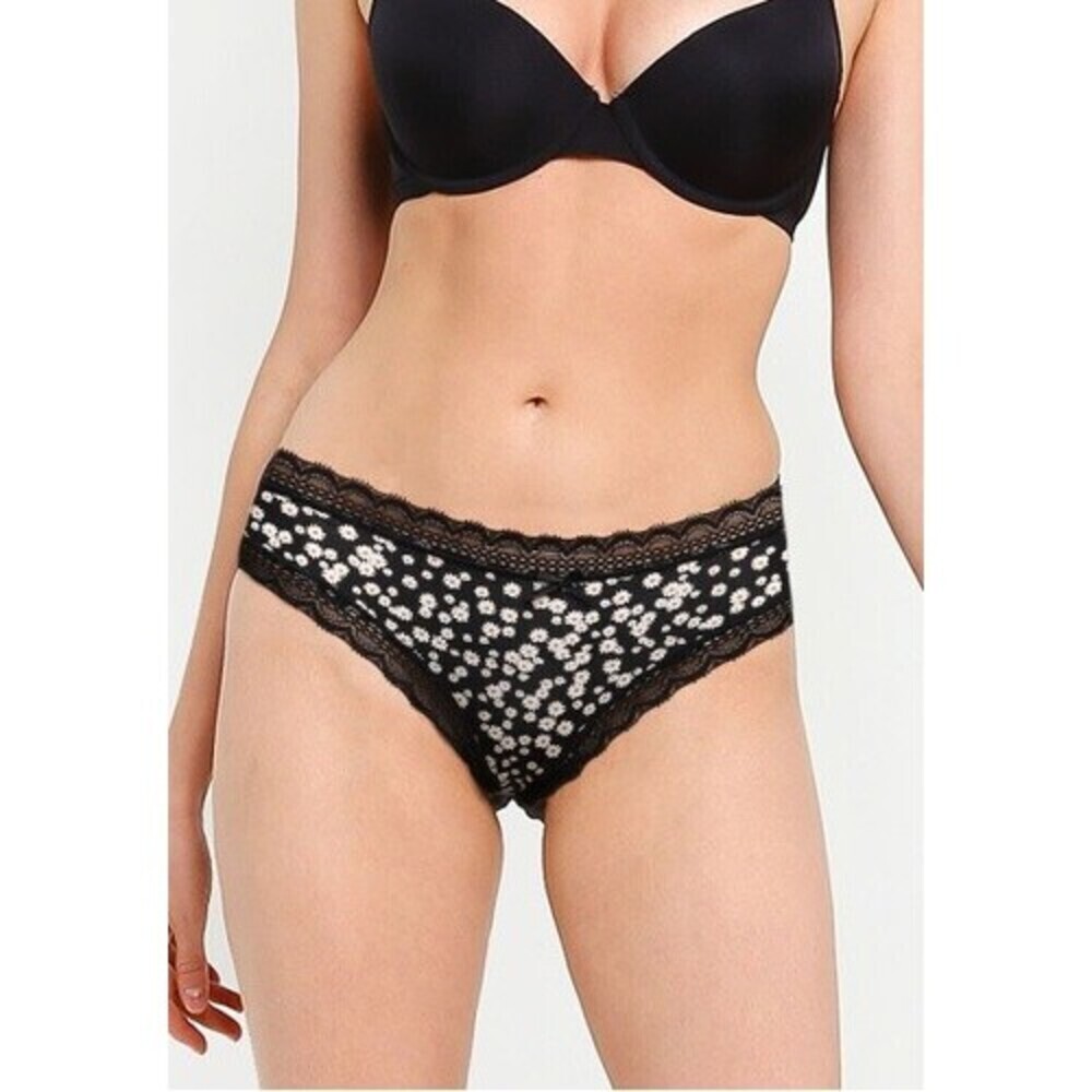 Cotton On Body Smooth Lace Trim Boyleg Bikini Brief 3 Pack Black Size XS